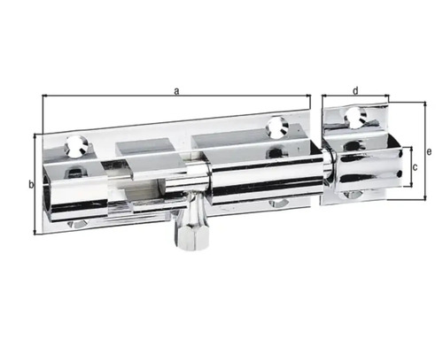 Abbildung eines Schubriegels mit Maßangaben.