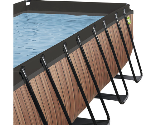 Frame Pool mit Holzoptik und Stahlrahmen