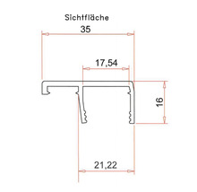 Pertura Verkleidungsleiste Fix 27 mm für Massivholz Futterkasten 140 cm