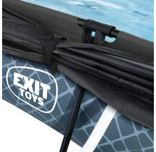 Aufstellpool Framepool-Set EXIT StonePool rechteckig 220x150x65 cm inkl. Kartuschenfilteranlage & Sonnendach Steinoptik