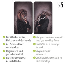 Herdabdeckplatten Set mit Tiermotiven, geeignet für Glas, Elektro- und Gasherde