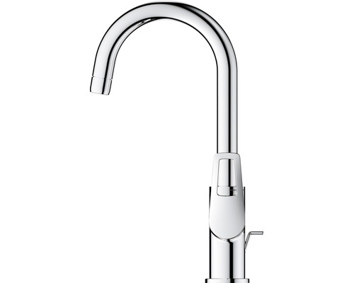 Spültischarmatur aus Metall mit hohem Auslauf