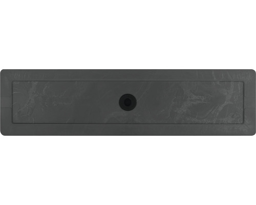 Grauer Unterputz-Sicherungskasten mit schwarzem Schließmechanismus