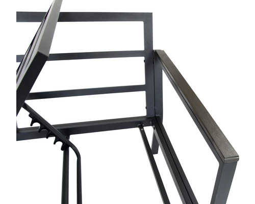 Detailansicht eines Metallbettgestells