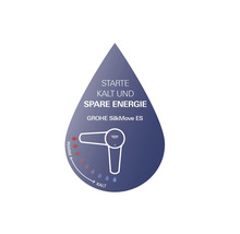 GROHE SilkMove ES Symbol: Starten Sie kalt und sparen Sie Energie.