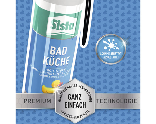 Sista Bad und Küche Dichtstoff mit Schimmelresistenz-Ausstattung