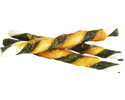 Drei spiralförmige Hundesnacks