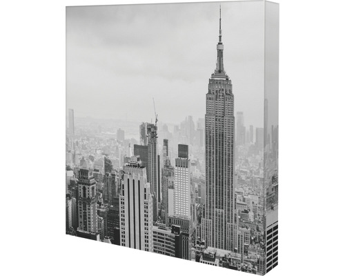Schwarzweißes Leinwandbild mit Blick auf die Skyline von New York City