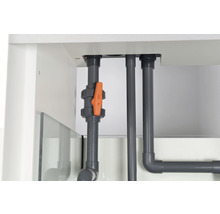 Aquariumkombination EHEIM incpiria 330 marine mit LED-Beleuchtung, Förderpumpe und beleuchtbaren Unterschrank graphit