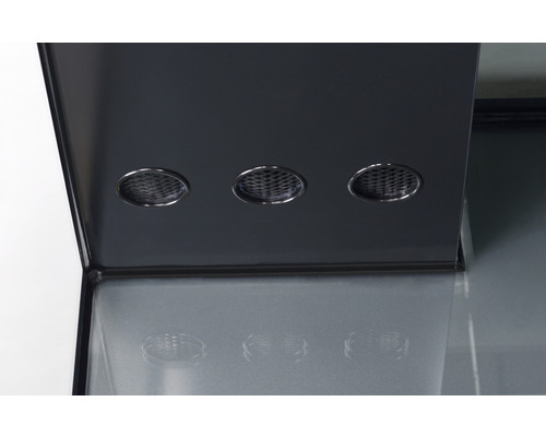 Dunstabzugshaube mit runden LED-Leuchten