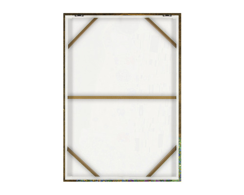 Rückseite einer Leinwand mit Holzrahmen