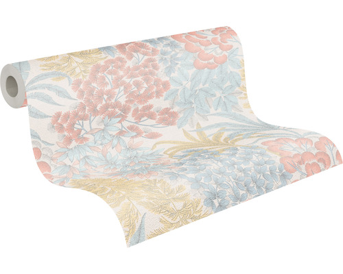 Tapetenrolle mit floralem Muster