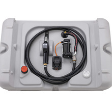 Dieseltank mit Zapfpistole, Pumpe und Batteriefach