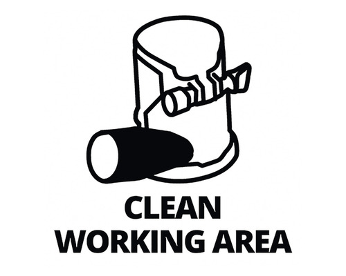 Symbol für einen sauberen Arbeitsbereich