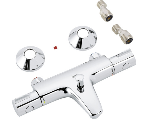 Grohe Aufputz-Thermostatarmatur mit S-Anschlüssen und Rosetten
