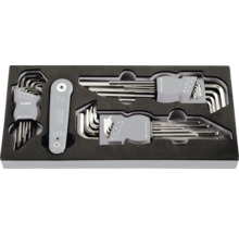 Inbusschlüsselsatz mit Torx in einer Aufbewahrungsbox