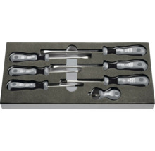 Schraubendreher Set mit Schlitz und Kreuzschlitz in Werkzeugkiste