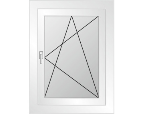 Weißes Kunststofffenster mit Griff
