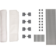 Hochbeet Tunnelbogen Komplettset Windhager bestehend aus 12 Rundbögen (je 60 cm), 8 Befestigungswinkel, 1 Insektenschutznetz 2 x 4 m, 1 Gartenvlies 2 x 4 m, 16 Befestigungsclips, 8 Verbinder