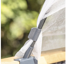 Hochbeet Tunnelbogen Komplettset Windhager bestehend aus 12 Rundbögen (je 60 cm), 8 Befestigungswinkel, 1 Insektenschutznetz 2 x 4 m, 1 Gartenvlies 2 x 4 m, 16 Befestigungsclips, 8 Verbinder