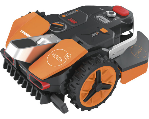 Akku-Mähroboter WORX 20V Landroid Vision M800 19cm/800m² mit App, ohne Begrenzungsdraht WR208E, inkl. 4Ah Akku und Ladestation Worx Landroid Vision Mähroboter