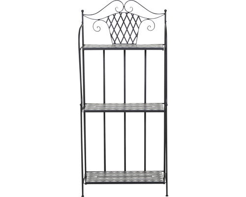 Blumenregal aus Metall mit drei Ablageflächen