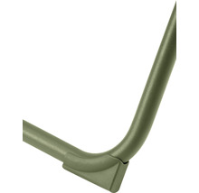 Detailansicht des Metallgestells eines Gartenstuhls