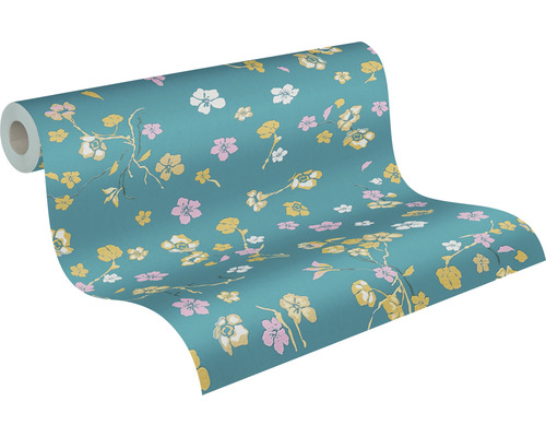 Tapetenrolle mit Blumenmuster