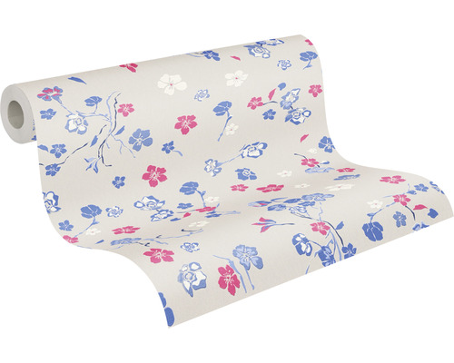 Tapetenrolle mit floralem Muster