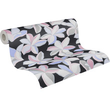 Vliestapete 38908-1 House of Turnowsky Blüten Retro schwarz-thumb-1