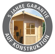 Fünf Jahre Garantie auf die Konstruktion eines Gartenhauses