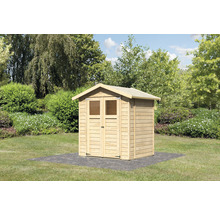 Gartenschuppen aus Holz mit Doppeltür im Garten