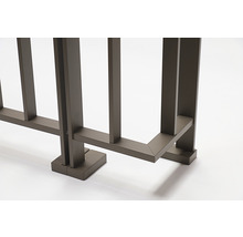 Pertura Geländer-Komplettset Triton taupe U-Form Aluminium für Bodenmontage 4 m-thumb-4