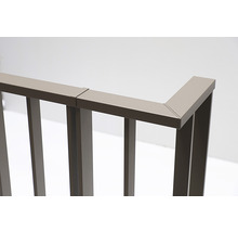 Pertura Geländer-Komplettset Triton taupe U-Form Aluminium für Bodenmontage 4 m-thumb-1