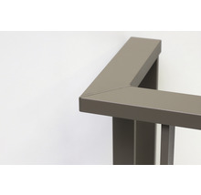 Pertura Geländer-Komplettset Triton taupe U-Form Aluminium für Bodenmontage 4 m-thumb-3