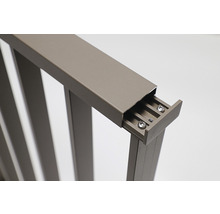 Pertura Geländer-Komplettset Triton taupe U-Form Aluminium für Bodenmontage 4 m-thumb-5