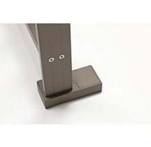 Pertura Geländer-Komplettset Triton taupe G-Form Aluminium für Bodenmontage 2 m-thumb-2