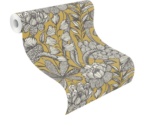 Tapetenrolle mit floralem Muster