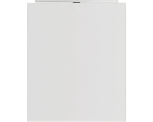 Weißes Möbelstück, beispielsweise ein Schrankelement oder eine Schublade.