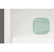 Badmöbel-Set NOBILIA Programm 1 149 BxHxT 230 x 169,1 x 48,7 cm Frontfarbe grau hochglanz Badmöbelset 4-teilig mit Waschtisch Mineralmarmor weiß und Waschtischunterschrank Mineralguss-Waschtisch Spiegel mit LED-Beleuchtung 2 Wandschränke-thumb-18