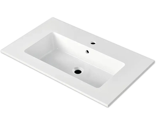 Waschtischplatte mit Becken und Hahnloch