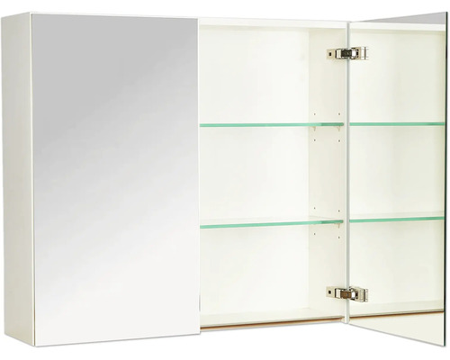 Offener Spiegelschrank mit Glasablagen für Badezimmer