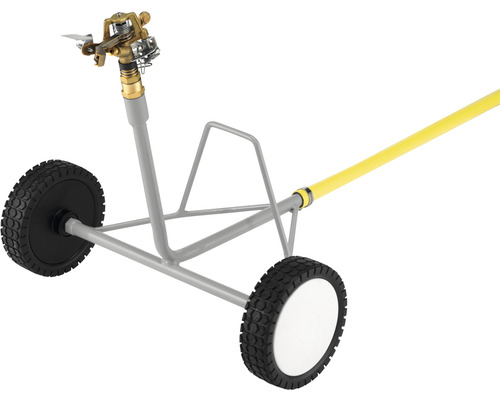 Rasensprenger auf Rädern zur Gartenbewässerung