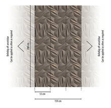 Fototapete Vlies 39179-2 The Wall II 3D-Grafik bronze kupfer 3-tlg. 159 x 280 cm
