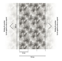 Fototapete Vlies 39184-2 The Wall II Palmen grau 3-tlg. 159 x 280 cm