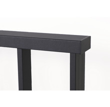 Pertura Geländer-Komplettset Triton anthrazit U-Form Aluminium für Seitenmontage 9 m