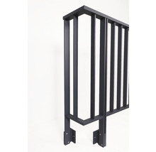 Pertura Geländer-Komplettset Triton anthrazit U-Form Aluminium für Seitenmontage 9 m
