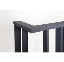 Pertura Geländer-Komplettset Triton anthrazit U-Form Aluminium für Seitenmontage 9 m