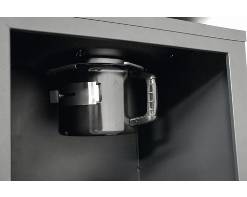 Innenansicht Pelletbrenner im Pelletgrill