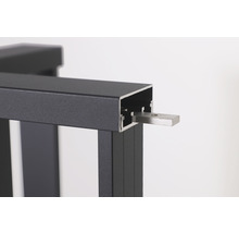Pertura Geländer-Komplettset Triton anthrazit L-Form Aluminium für Bodenmontage 3,5 m